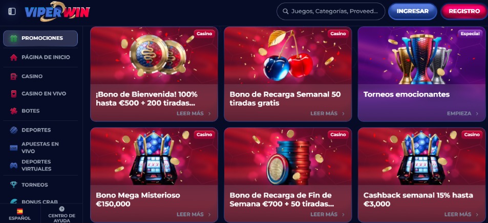 Promociones de Viperwin Casino