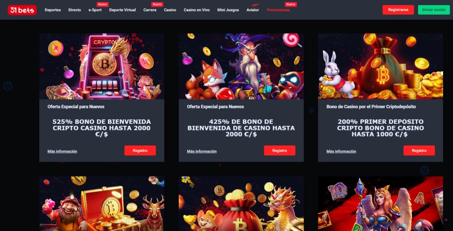 Promociones de 31 bets
